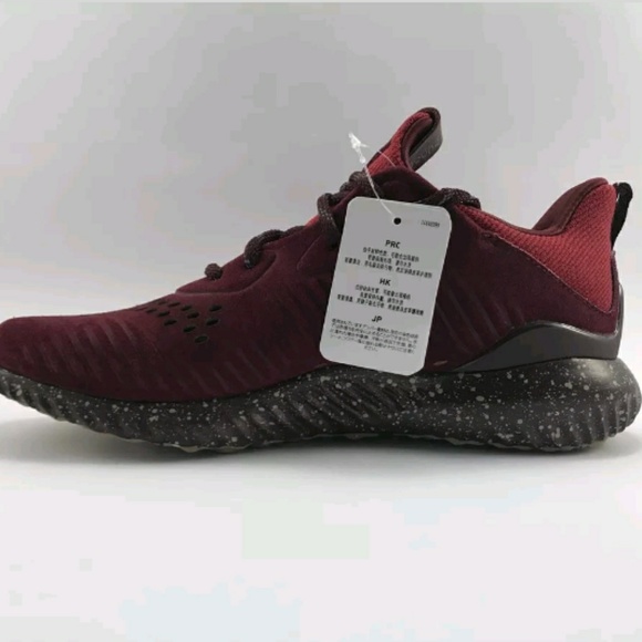 Mens Adidas Alphabounce Maroon Suede (11) - Picture 6 of 8